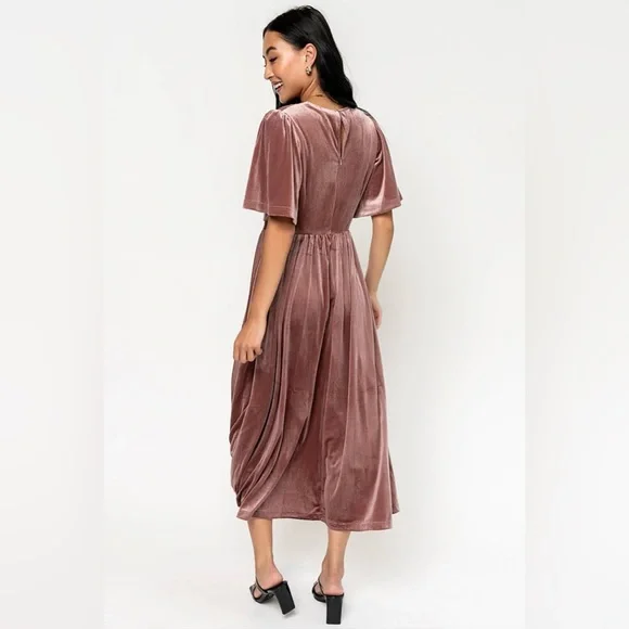 Velvet Midi Dress - Picture 3 of 4
